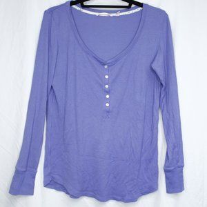 Victoria's Secret Pajama Top, Long-sleeve. Purple, Large